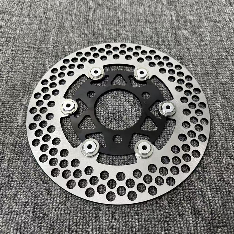 Flando 220 Floating Large-Hole Disc Front and Rear Brake Discs for Electric Motorcycles, Niu N1S, Ninebot Monkey Electric Motorcycle Modified Disc Brakes