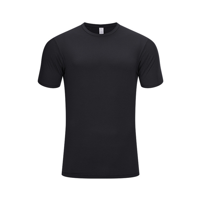 Dijia con el mismo cuello redondo camisa de manga corta protector solar ropa de ejercicios respirable para hombres, secado rápido, alta elasticidad, deportes al aire libre para hombres de manga corta