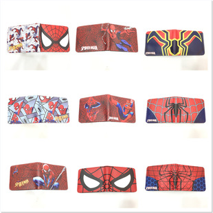 Super Hero Series Short 20% Fold Wallet Teenager Men's Simple Coin Purse Card Bag Wallet