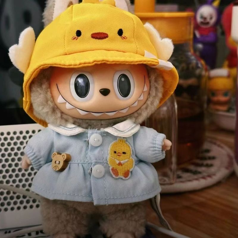 新しい送料無料ベビー服 17cm labubu かわいいラブブ綿人形無属性幼稚園スーツ服|undefined