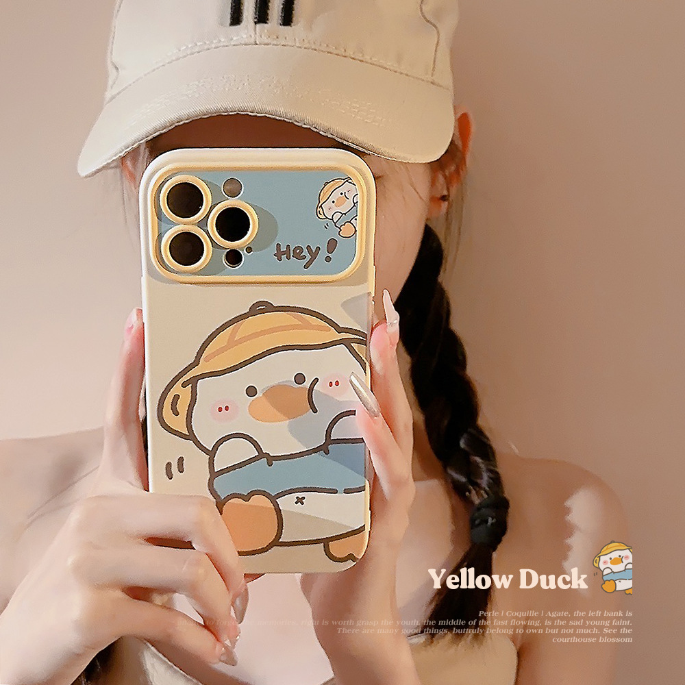 hat duck for iphone14 mobile phone shell for iphone 13promax cute 11 silicone 16 soft 15 huawei