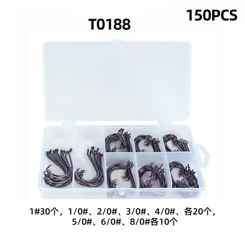 Cross-border octopus hook with loop and hole high carbon steel eagle beak crooked hook manufacturer sea fishing turtle hook herring