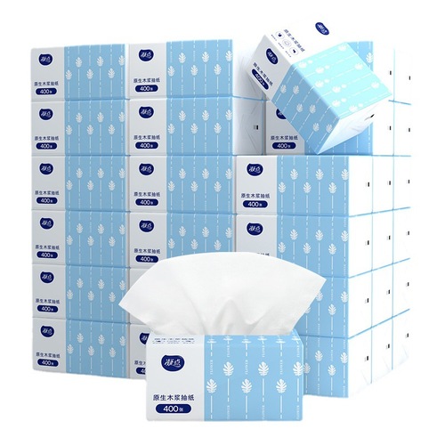 400 pieces of tissue paper in a box wholesale household four-layer thickened hotel commercial toilet paper tissue paper factory delivery