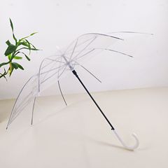 起爆サイズ透明傘585ストレートハンドル自動傘diy絵画広告傘メーカー大量卸売り