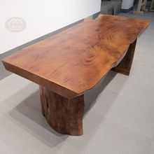 实木大板茶几原木餐桌椅组合松木大板办公桌服装店大板展示台茶桌