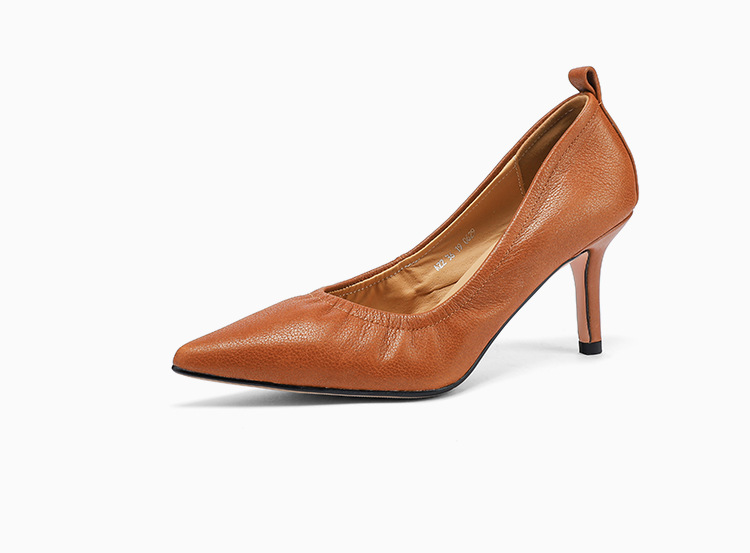 Giày cao gót nữ mũi nhọn gót 5–7 cm da mềm công sở — Nâu caramel 5cm, Đen 5cm, Nâu caramel 7cm, Màu nude 5cm chi tiết 25