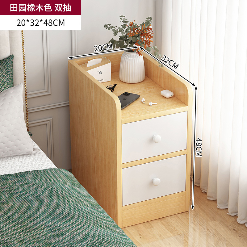 Super estrecha meseta de cabecera tamaño pequeño mini armario de almacenamiento simple dormitorio moderno pequeño armario de cabecera