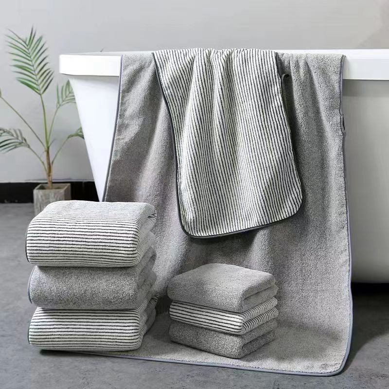 Bamboo Charcoal Cross-Border Baby's Breath Coral Velvet Towel Bath Towel Set Thickeneded High-Density Towel Set Towel Gift Towel Logo Bamboo Charcoal Cross-Border Baby's Breath Coral Velvet Towel Bath Towel Set Thickeneded High-Density Towel Set Towel Gift Towel Logo