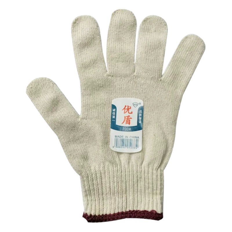 Нескользящие и износостойкие рабочие перчатки для стройплощадки, защитные перчатки из нейлоновой хлопковой пряжи для ремонта оборудования и бытового использования, оптовая продажа перчаток для защиты труда
