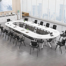 666会议桌可移动培训桌椅会议室长条桌活动拼接会议桌办公桌双人