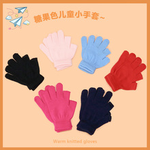 小孩儿童手套小学生写字男女童小孩露两指半指保暖冬季冬天防冻手