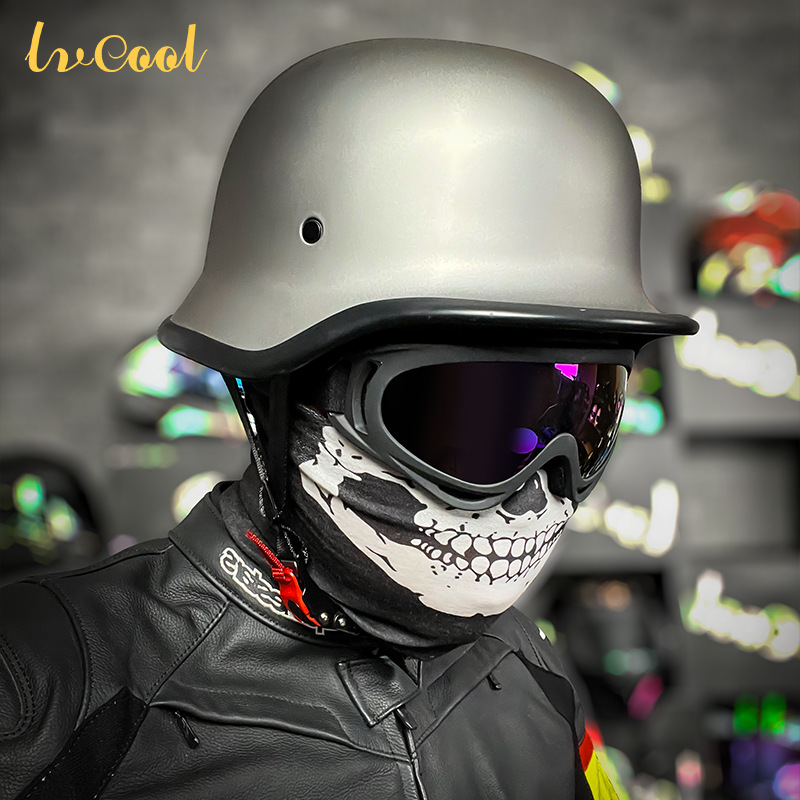 Casco retro certificado 3C, casco de soldado alemán, casco de motocicleta, casco de seguridad para vehículos eléctricos