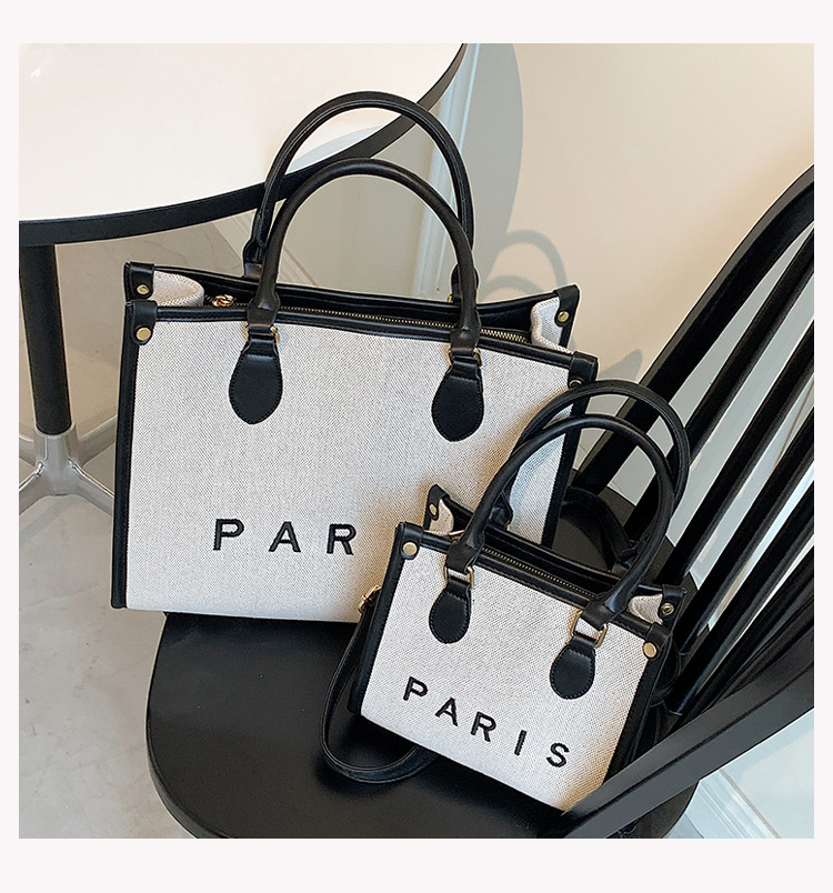 Nihaojewelry Wholesale Fashion Letter Paris Large Capacity Tote Bag display picture 94