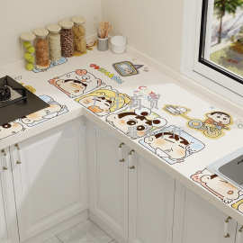 卡通厨房防油贴纸自粘灶台面防水耐高温防烫不防火翻新加特厚阻燃