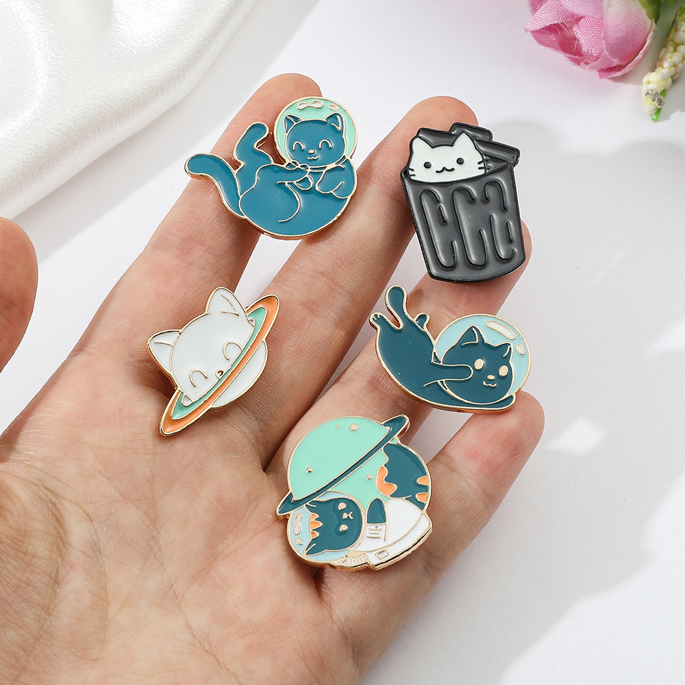 Cartoon creative space badge