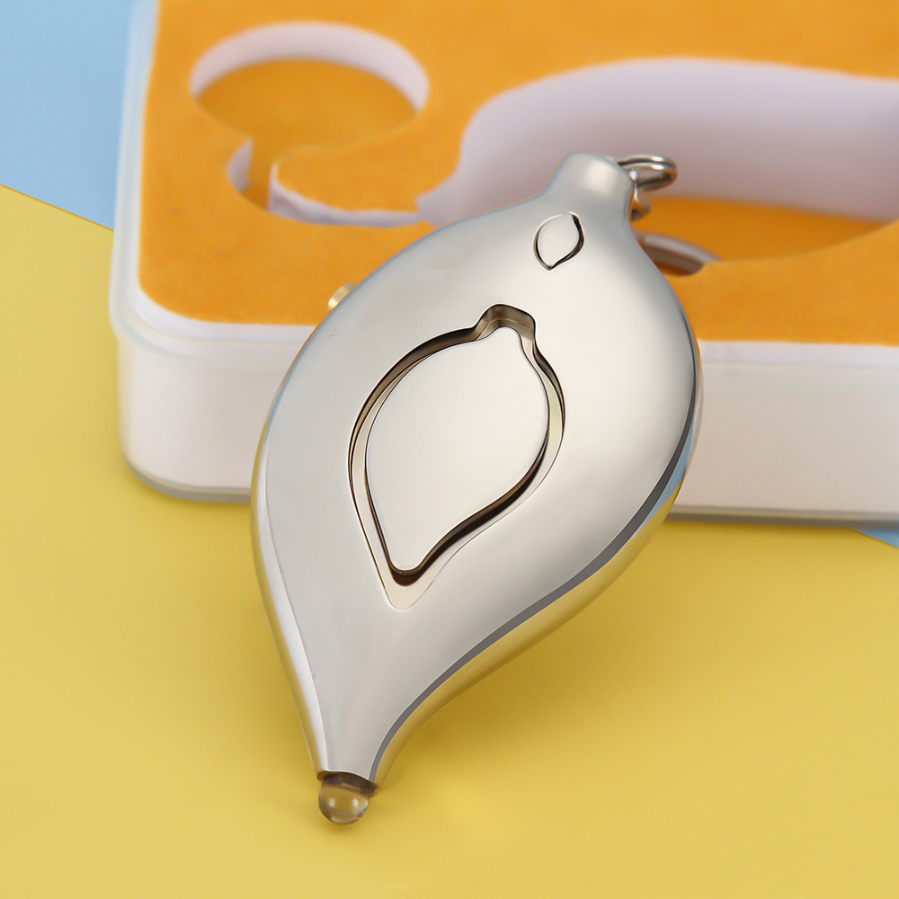 Alarma Personal Metálica Tipo Hoja con Luz LED para Mujeres