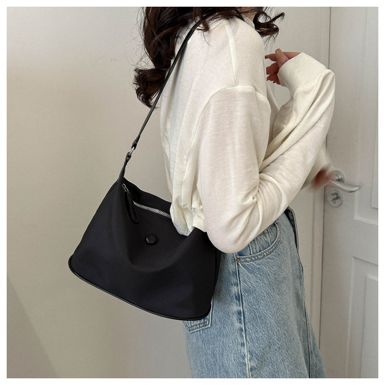 Borsa a tracolla da donna in tessuto oxford borsa versatile trendy_voghion.com