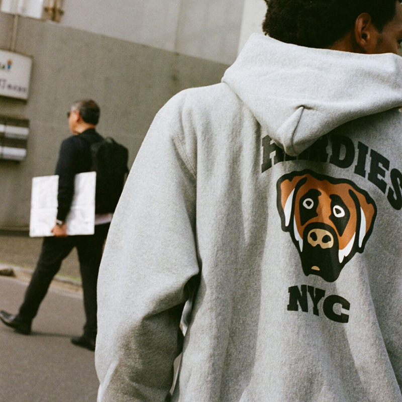 Herramientas de mano caza perro marca de música conjunta amor impresión hombre suelta casual sudadera con sombrero