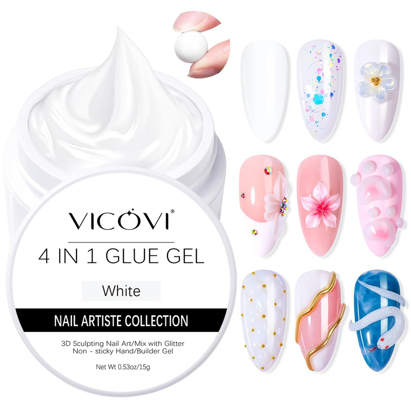 New Solid Non-Stick Extension Glue Nail Salon Special Nail Polish Phototherapy Extension Nail Polish Glue Cross-Border Wholesale 15m