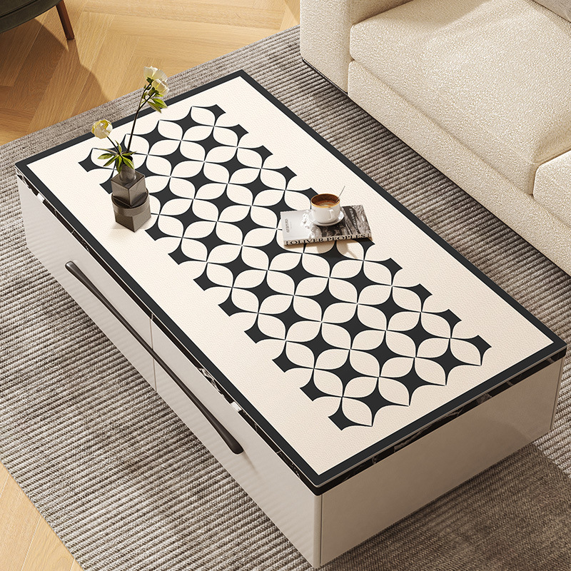Estera de mesa de cuero lavable impermeable a prueba de aceite anti-escaldadura estera de escritorio mesa de café mantel Luz de lujo de alto grado sala de estar mantel