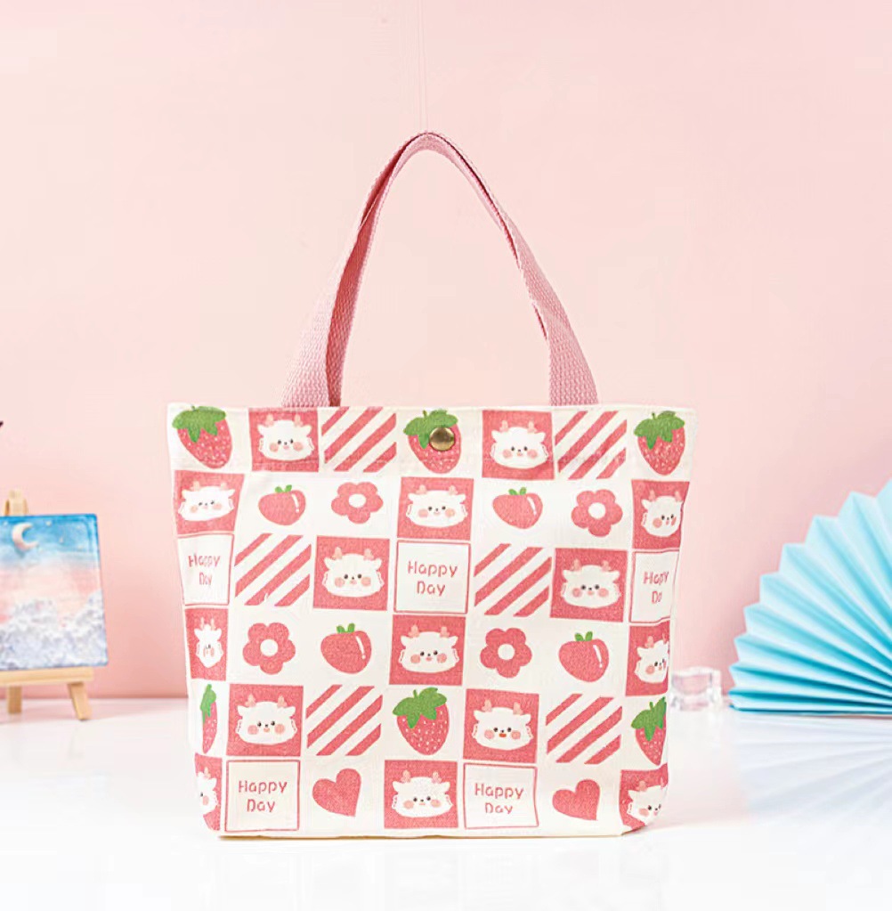 Bolsa de regalo de graduación de niños bolsas de lona portátiles de dibujos animados estudiantes bebés regalo de cumpleaños bolsa de lona spot