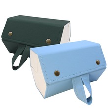 东莞包装盒工厂六连眼镜盒新款连体折叠可收纳六个装皮质手工盒