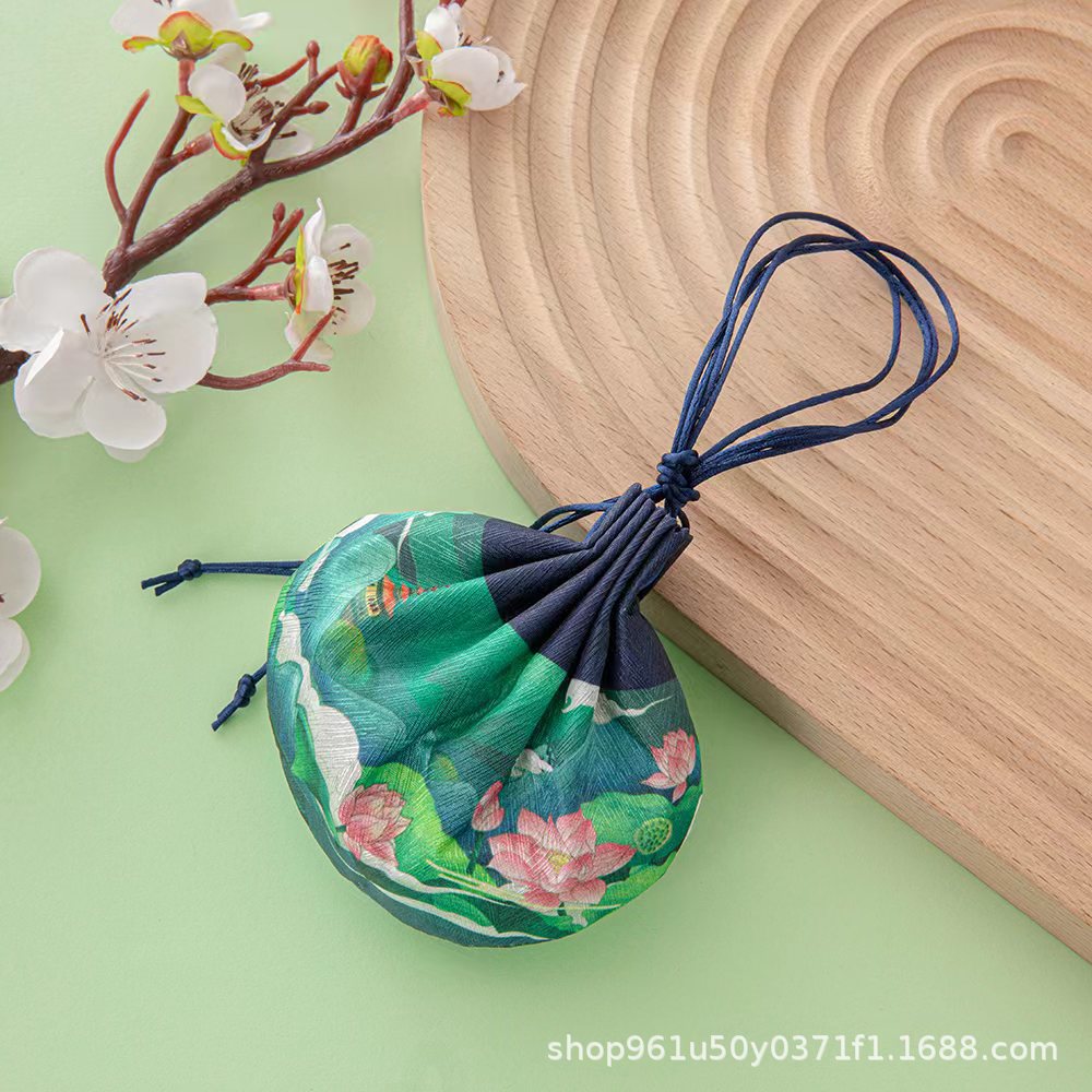 Blue-color printed sachet (without tassel)