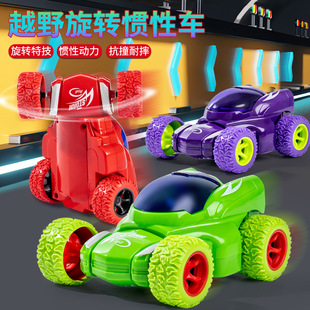 Cross-border four-wheel drive stunt off-road vehicle 360 Rotating inertia upright boy gift children's toy car wholesale