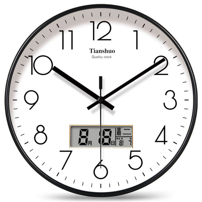 Tianshuo silent wall clock wall decoration home hanging watch living room simple clock bedroom fashion modern quartz clock