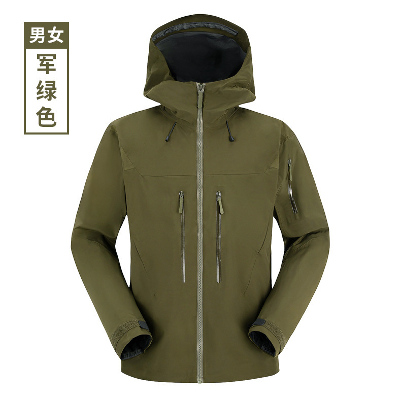 高級ヒートシールゴム男女単層突撃服春秋薄手コート防水ジャケット保温服長袖コート|undefined