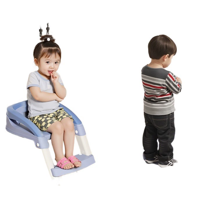 Toilet with stairs girl's, children's footstool