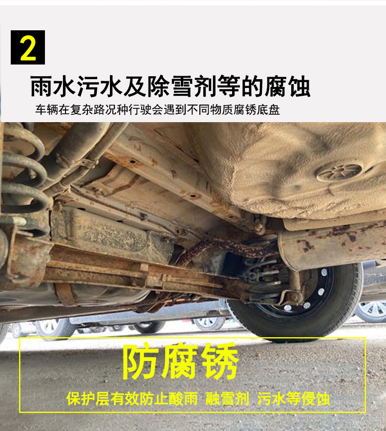 Car Chassis Armor Spray Waterproof and Anti-Rust Paint Sound Insulation and Heat Insulation Quick-Drying Chassis Rubber Self-Painting Whole Box Wholesale