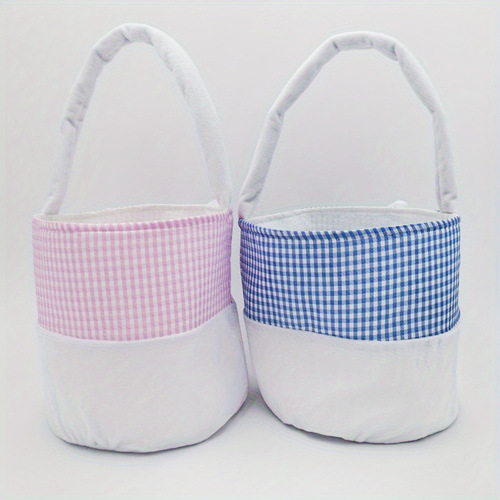 Easter Home Party Supplies Egg Hunt Game Basket Rabbit Doll Fabric Basket Interior Decoration Cross-border