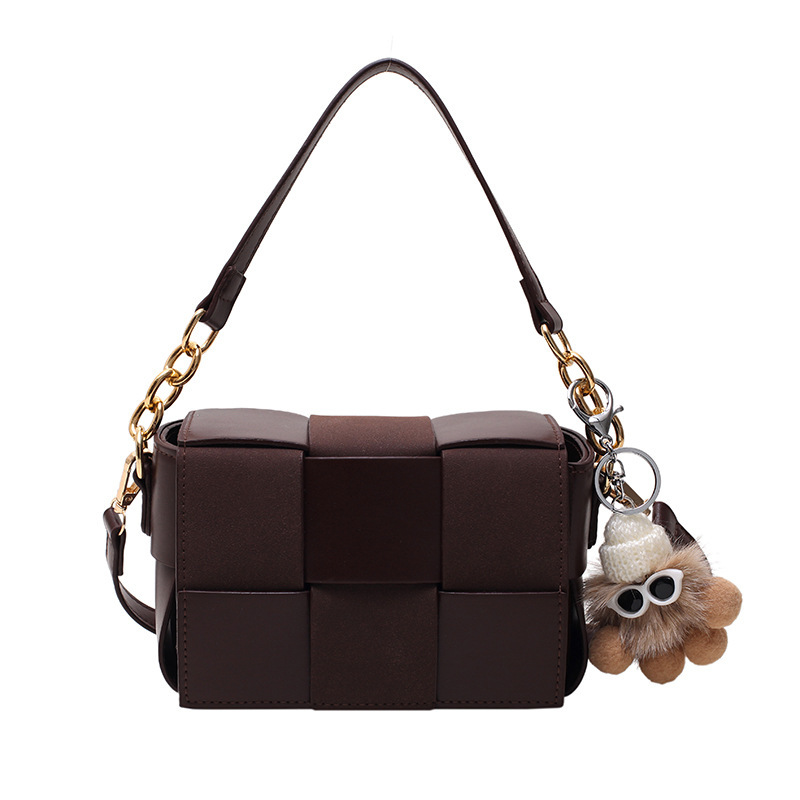 Estilo coreano contraste color tejido pequeño bolso cuadrado 2023 otoño nuevo versátil retro moda bolso de hombro ins crossbody bolso de mujer