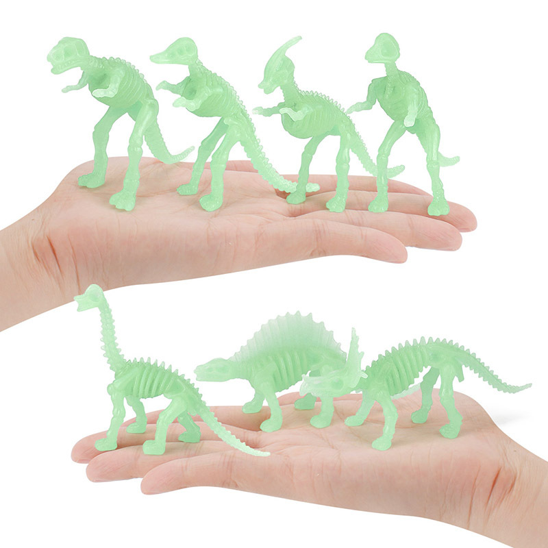 Transfronterizo exportación simulación dinosaurio Jurásico esqueleto luminoso modelo Tyrannosaurus pterosaurus muñeca dragón estático adornos decorativos