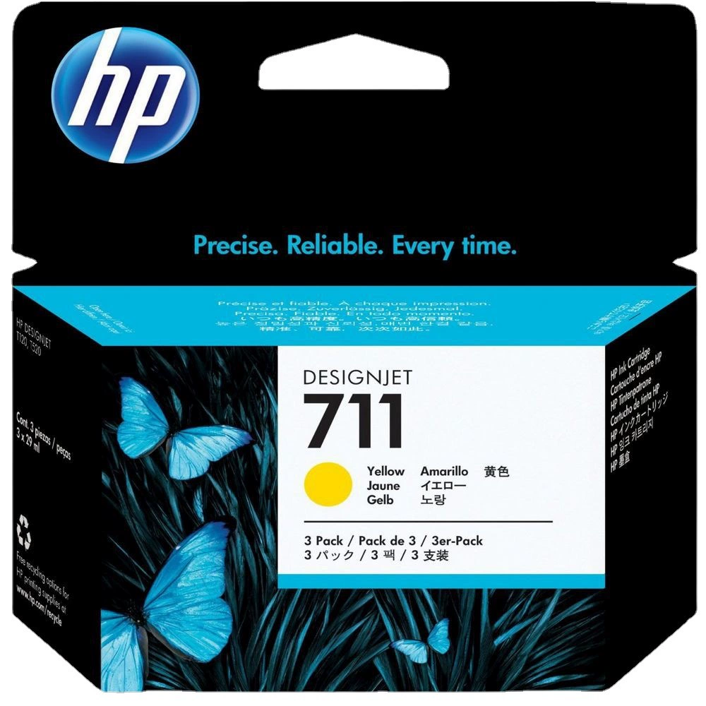 Оригинальный картридж HP/HP 711 № Black CZ133A для цвета машины плоттера T120 T520