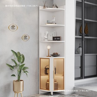 Corner Cabinet Storage Cabinet Triangle Cabinet Living Room Corner Cabinet Corner Storage Cabinet Storage Rack New Light Luxury Simple Multi-Layer