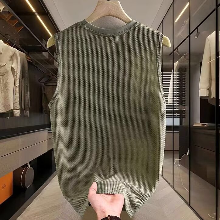 2026 verano nuevos productos juveniles tendencia de estilo de puerto sin mangas mangas cortas populares simple chaleco de hombro