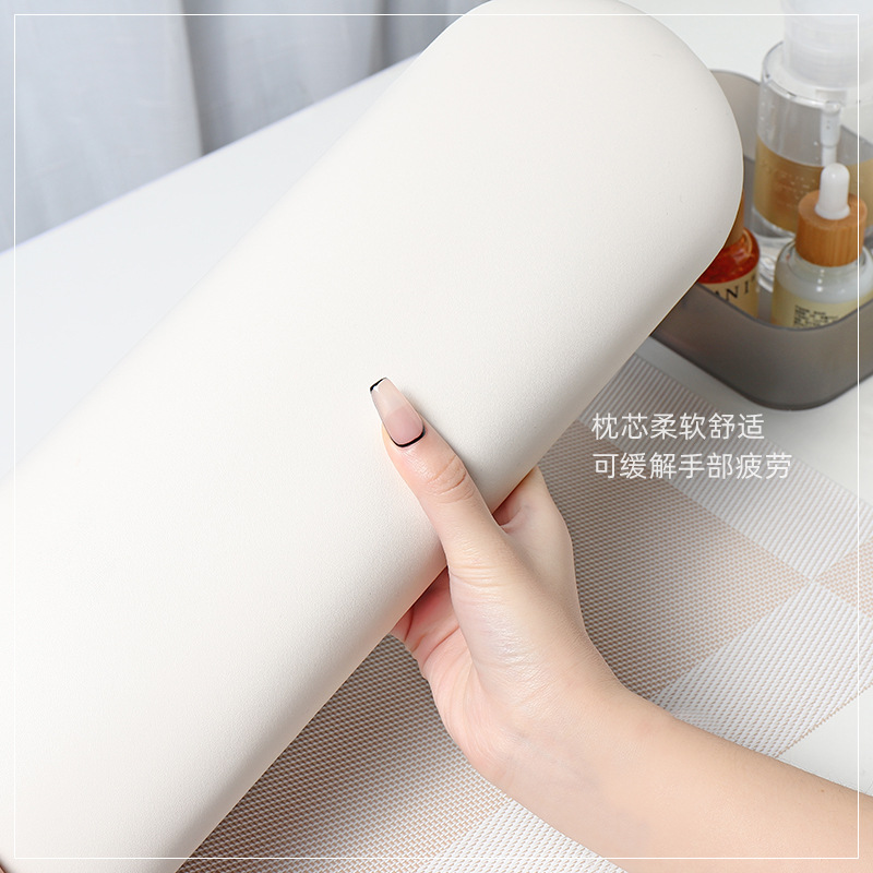 Simple estilo ruso de manicuras cojín conjunto de lujo ligero de gama alta tienda gris negro herramientas profesionales cojín de cuero antiincrustación