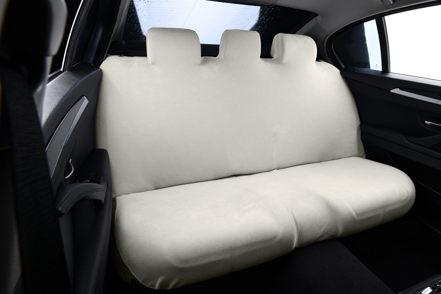Elastic Car Seat Cover, Derong Rear Seat Cushion Cover, Seat Cushion, Backrest and Headrest Integrated Cover, Dust-Proof and Stain-Resistant, Single Layer
