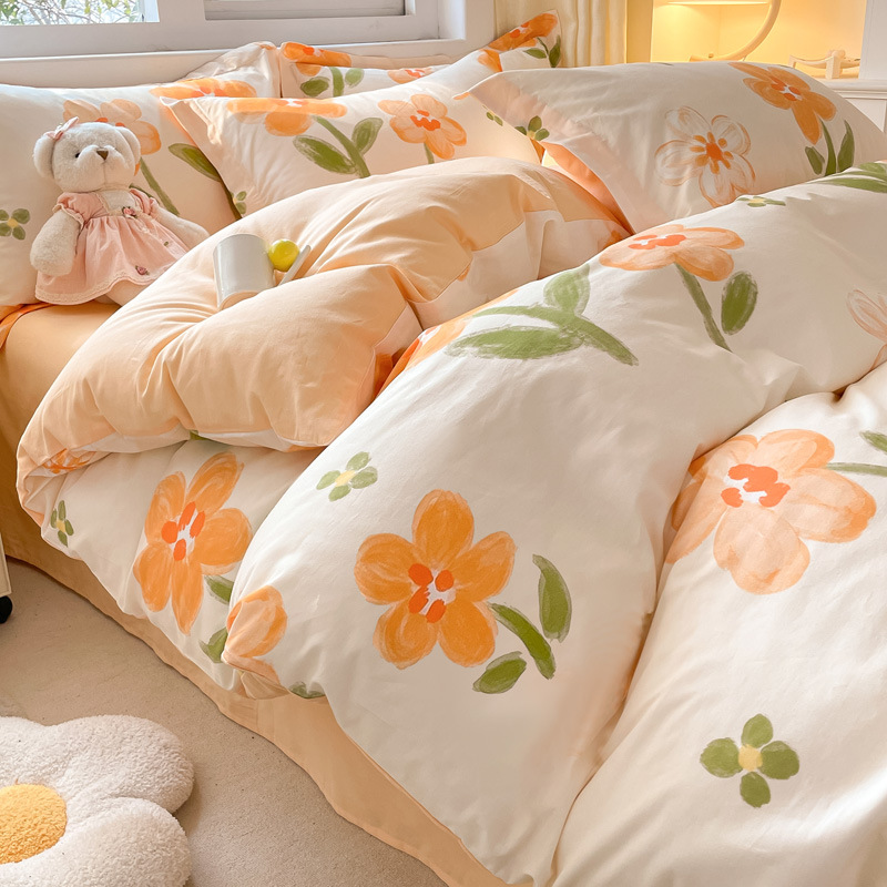 Funda de edredón de algodón de una sola pieza 100 funda de edredón de primavera y otoño de algodón 150x200 funda de edredón individual 200x230 1,5 m