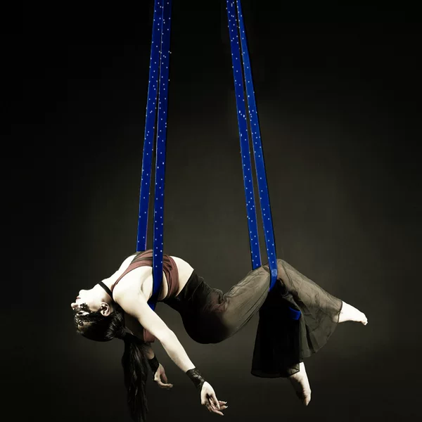Shiny Loop Acrobatic Props Special Leather Straps for High-Altitude Suspension, Double-Person Use