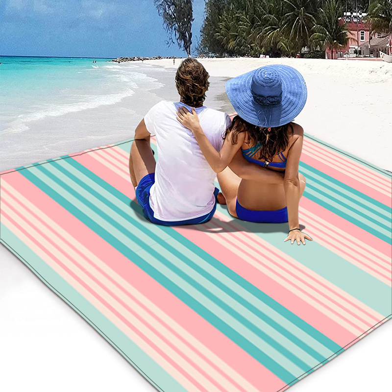 Pad de playa impresa digital al aire libre alfombra de picnic alfombra de camping ultrafina impermeable a prueba de arena arena arena portátil alfombra de humedad de playa