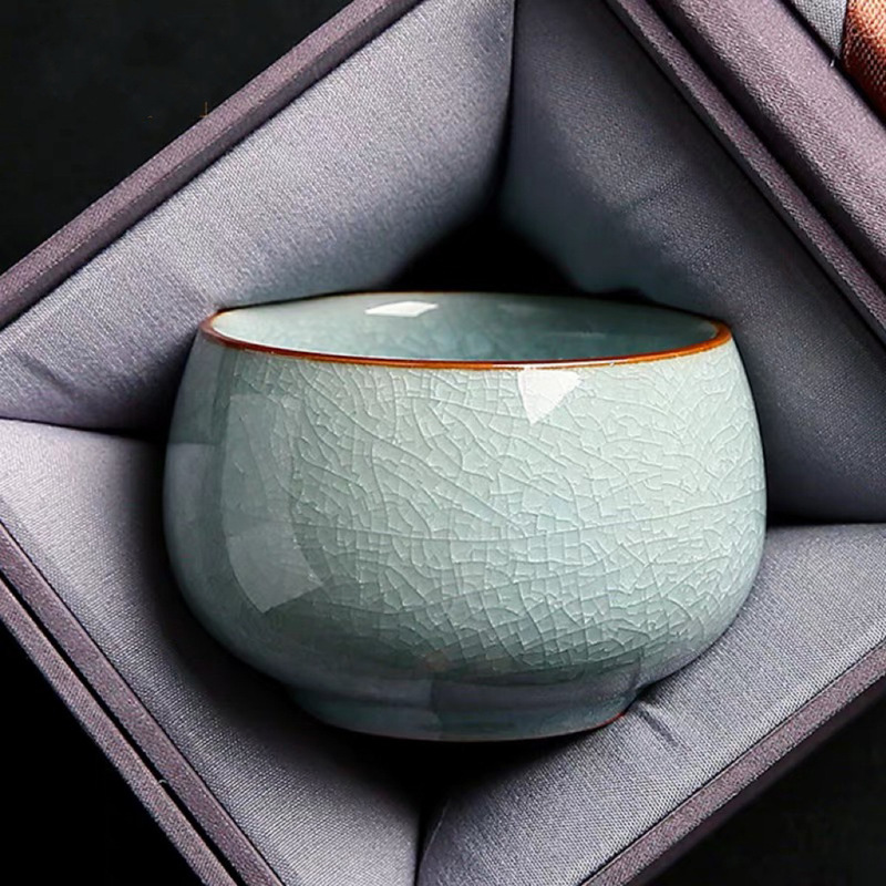 Ru Kiln Ice Flower Master Cup Single Cup Crackle Glaze Tea Cup Tasting Cup Kung Fu Tea Cup Household Gift Logo Wholesale Ru Kiln Ice Flower Master Cup Single Cup Crackle Glaze Tea Cup Tasting Cup Kung Fu Tea Cup Household Gift Logo Wholesale