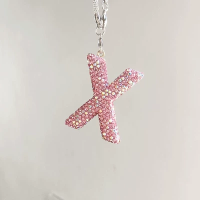 rearview mirror pendant pendant Car hanging - x-letter-car-pendant-pink