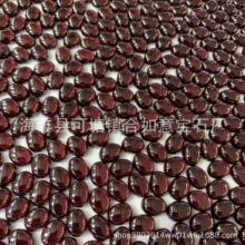 批发天然石榴石酒红色旦形平底戒面裸石晶体通透镶嵌手工DIY裸石