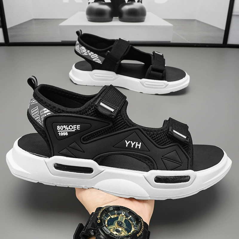 Trend summer sandals, men's sports beach footwear for leisure, non-slip slippers, soft sole