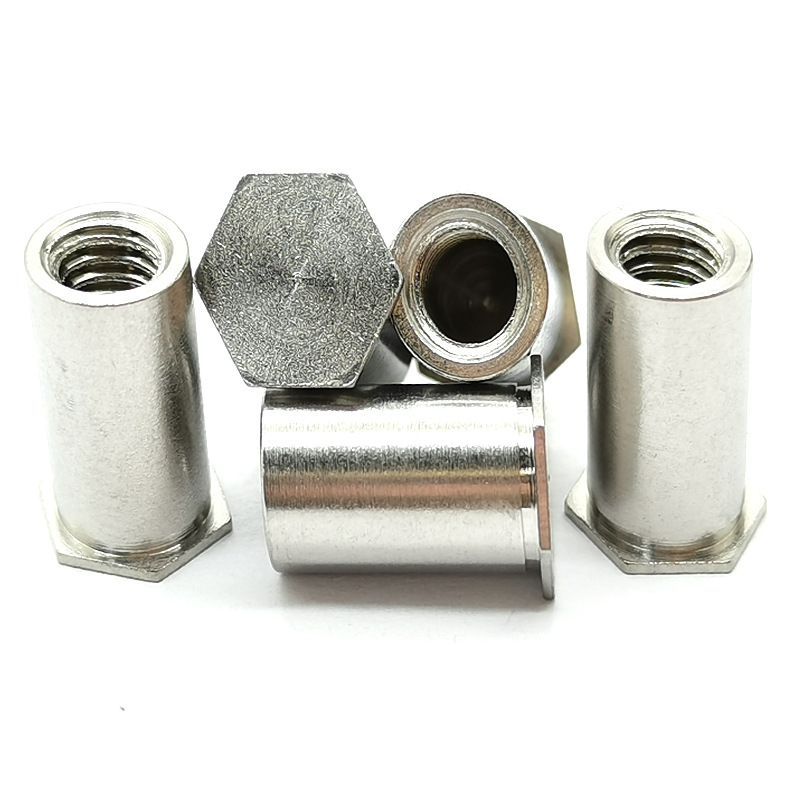 批发压铆柱BSOS-M4-12盲孔压铆螺柱 M4螺母柱 304压板不锈钢螺丝