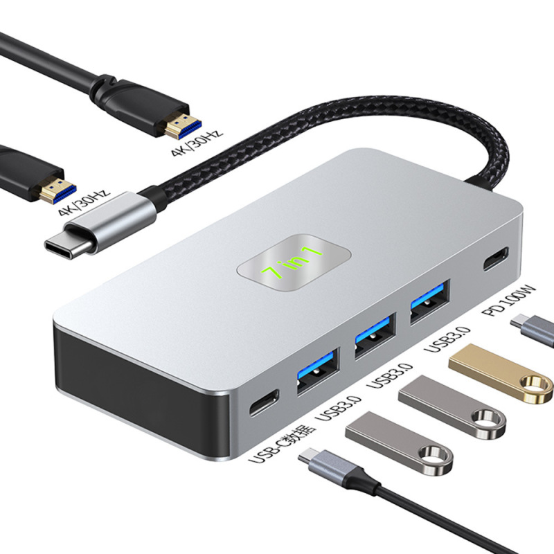 国境を越えたスポットの多画面が現れているtype-c拡張ドックusb3.0デュアルhdノートmst拡張ドック|undefined