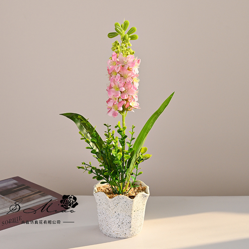 Nuevo estilo transfronterizo jacinto pequeño bonsai flor de simulación creativa decoración de estudio fotográfico para el hogar decoración planta verde artificial en maceta